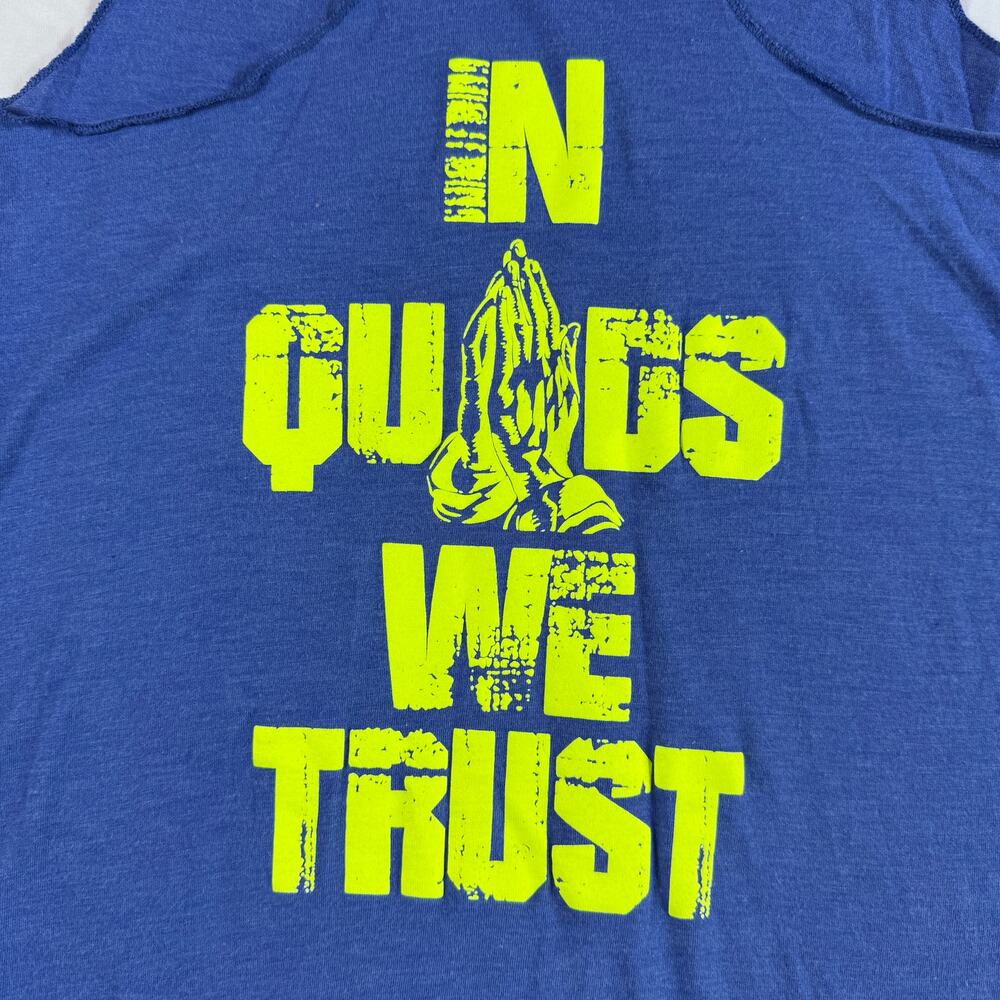 Livesore Racerback Tank Medium In Quads We Trust Blue Gym Workout - Picture 6 of 8